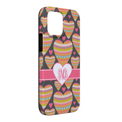 Hearts iPhone Case - Rubber Lined - iPhone 13 Pro Max (Personalized)