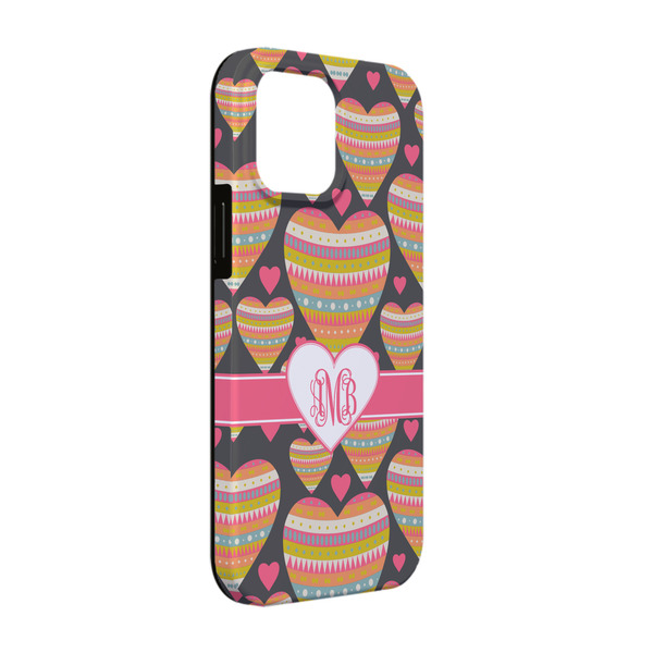 Custom Hearts iPhone Case - Rubber Lined - iPhone 13 Pro (Personalized)