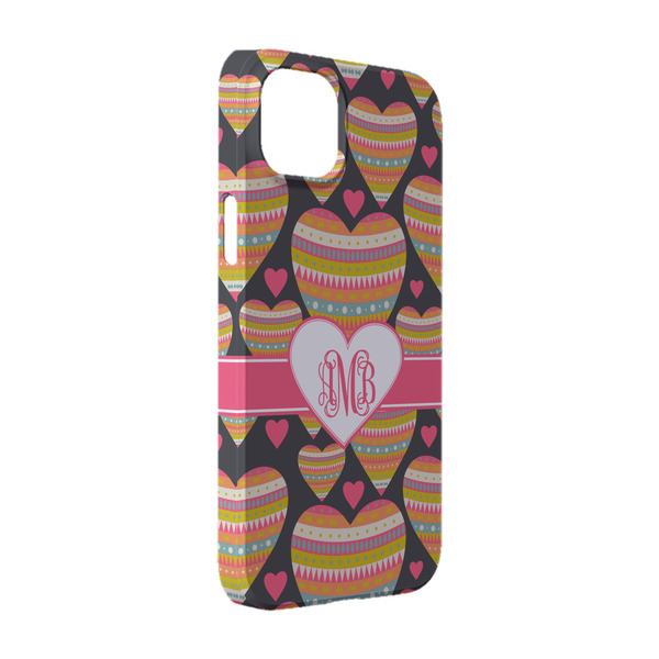 Custom Hearts iPhone Case - Plastic - iPhone 14 (Personalized)