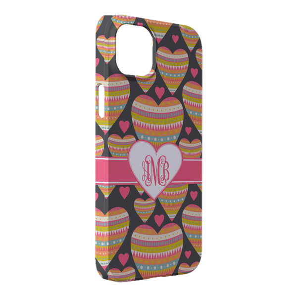 Custom Hearts iPhone Case - Plastic - iPhone 14 Plus (Personalized)