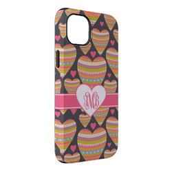 Hearts iPhone Case - Rubber Lined - iPhone 14 Plus (Personalized)