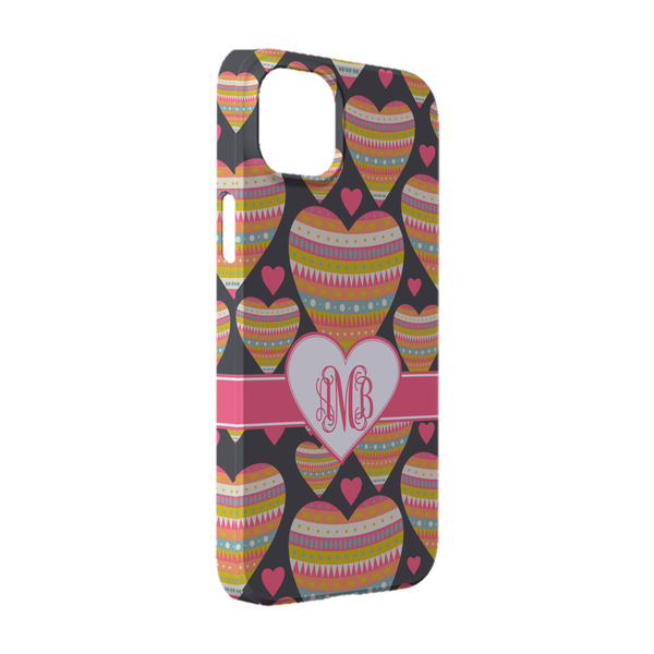 Custom Hearts iPhone Case - Plastic - iPhone 14 Pro (Personalized)