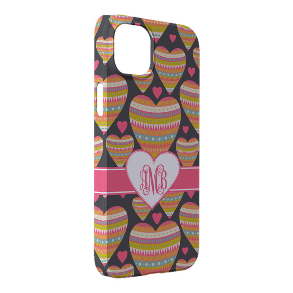 Custom Hearts iPhone Case - Plastic - iPhone 14 Pro Max (Personalized)