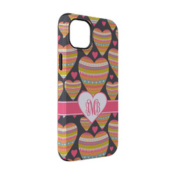 Hearts iPhone Case - Rubber Lined - iPhone 14 Pro (Personalized)