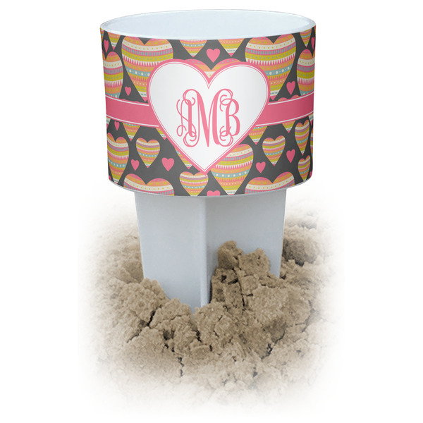 Custom Hearts Beach Spiker Drink Holder (Personalized)
