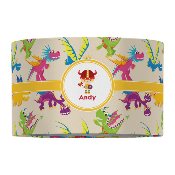 Dragons 12" Drum Lampshade - FRONT (Fabric)