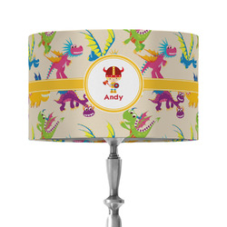 Dragons 12" Drum Lamp Shade - Fabric (Personalized)