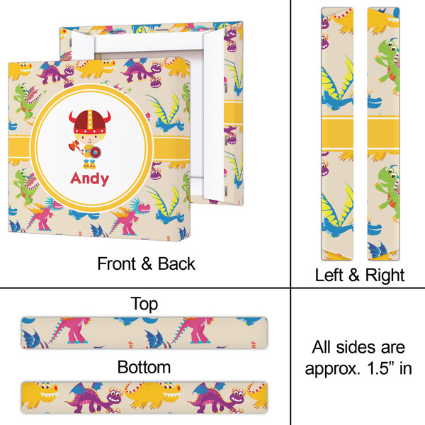 Dragons 12x12 - Canvas Print - Approval