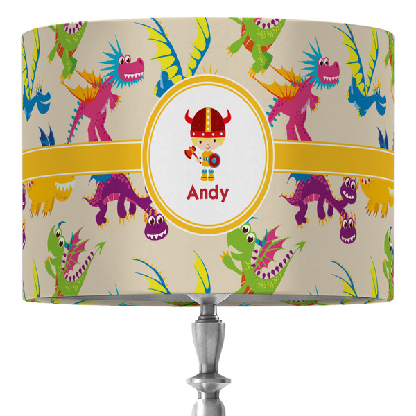 Custom Dragons 16" Drum Lamp Shade - Fabric (Personalized)