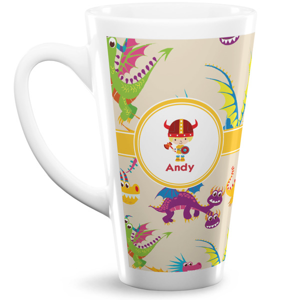 Custom Dragons 16 Oz Latte Mug (Personalized)