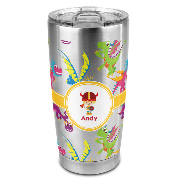 Custom Dragons 20oz Stainless Steel Double Wall Tumbler - Full Print (Personalized)