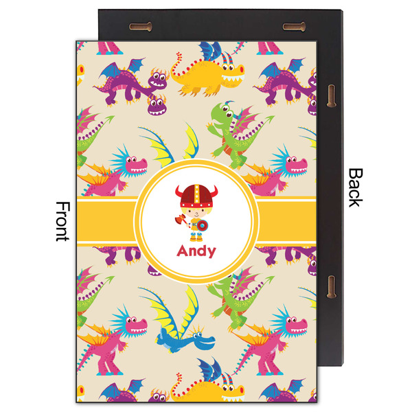 Dragons 20x30 Wood Print - Front & Back View