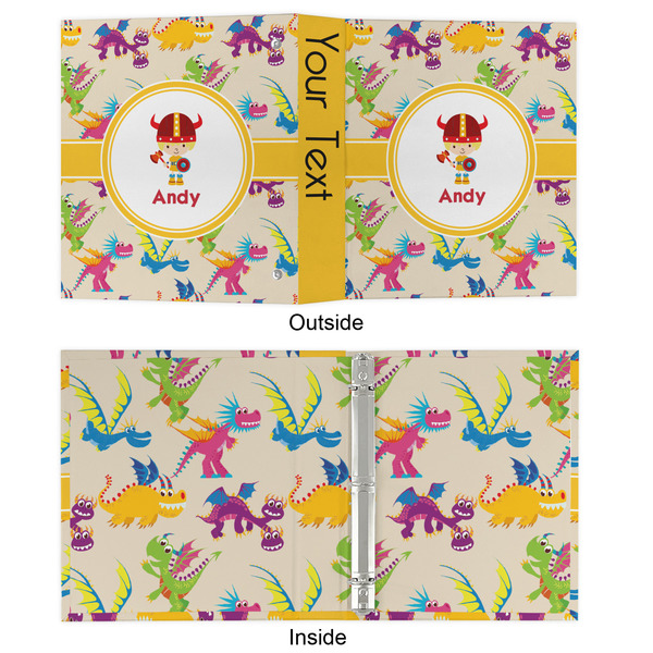 Dragons 3 Ring Binders - Full Wrap - 1" - APPROVAL
