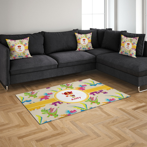 Dragons 4'x6' Indoor Area Rugs - IN CONTEXT