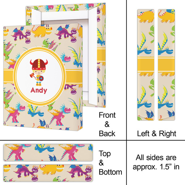 Dragons 8x10 - Canvas Print - Approval