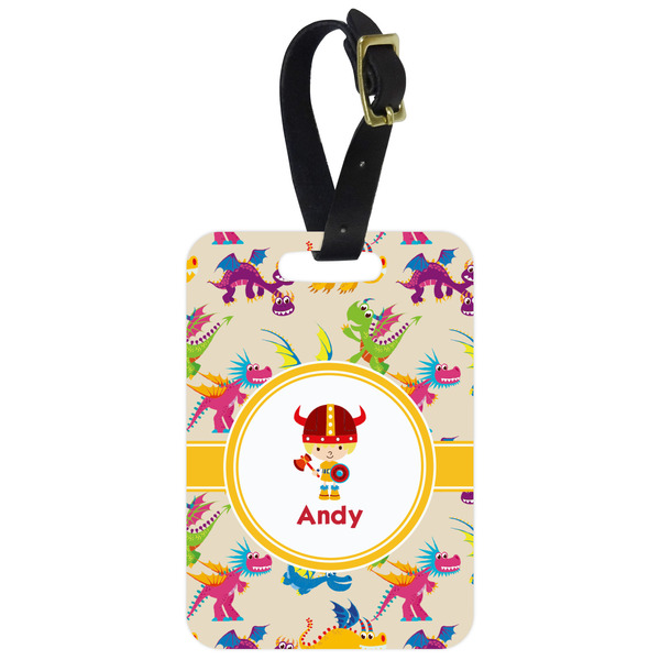 Custom Dragons Metal Luggage Tag w/ Name or Text