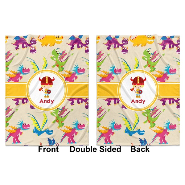 Dragons Baby Blanket (Double Sided - Printed Front and Back)