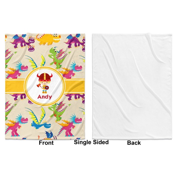 Dragons Baby Blanket (Single Side - Printed Front, White Back)