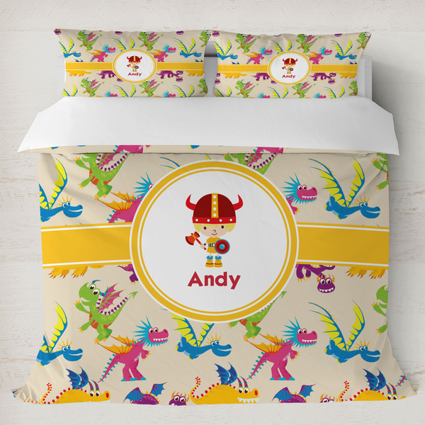 Custom Dragons Duvet Cover Set - King (Personalized)