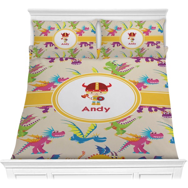 Custom Dragons Comforter Set - Full / Queen (Personalized)
