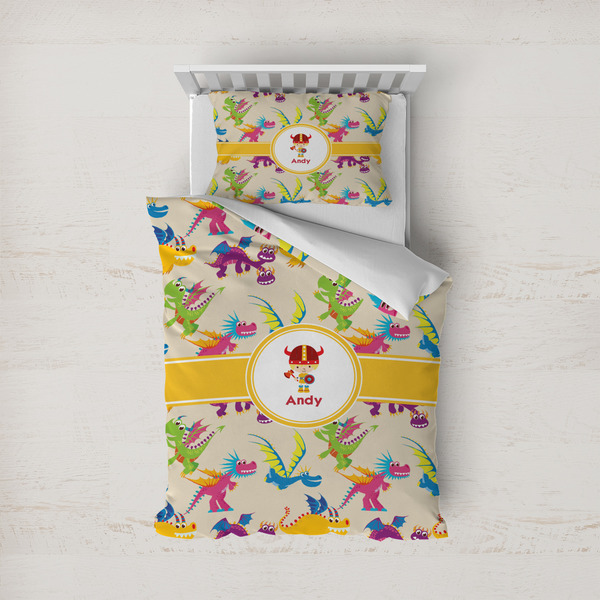Custom Dragons Duvet Cover Set - Twin (Personalized)