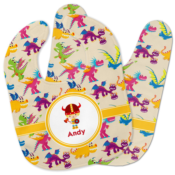 Custom Dragons Baby Bib w/ Name or Text
