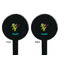 Dragons Black Plastic 7" Stir Stick - Double Sided - Round - Front & Back