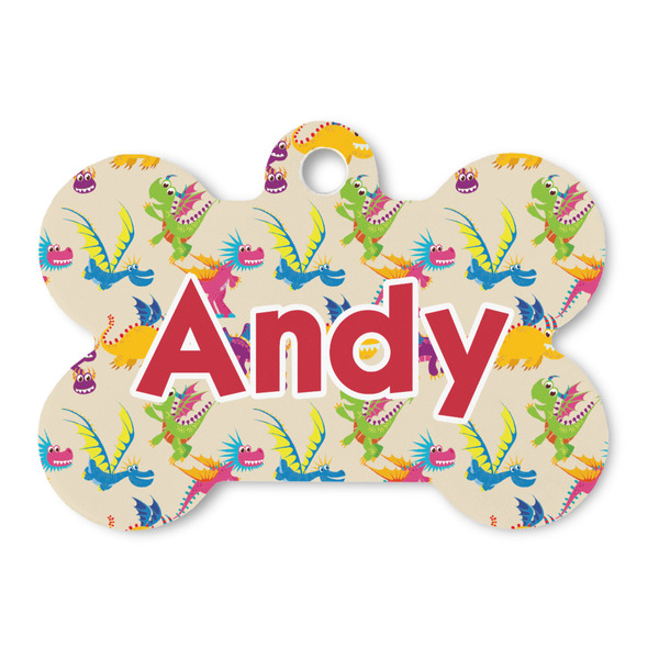 Custom Dragons Bone Shaped Dog ID Tag (Personalized)