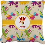Dragons Faux-Linen Throw Pillow 20" (Personalized)