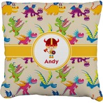 Dragons Faux-Linen Throw Pillow 26" (Personalized)