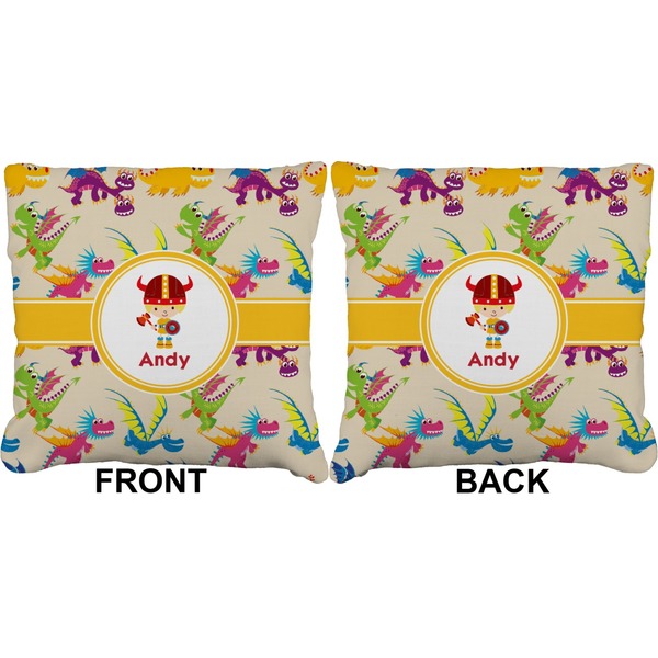 Dragons Burlap Pillow Approval