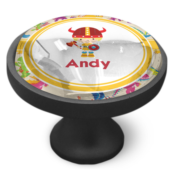 Dragons Cabinet Knob - Black - Side