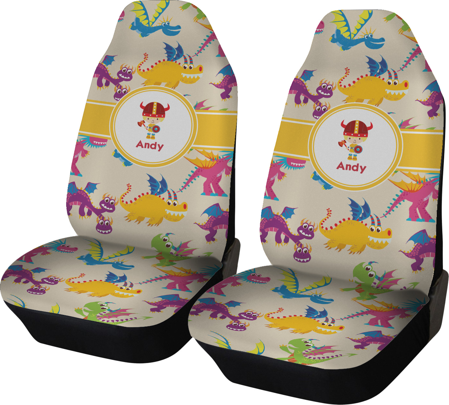 Dragons Car Seat Covers (Set of Two) (Personalized) YouCustomizeIt