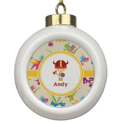 Dragons Ceramic Ball Ornament (Personalized)