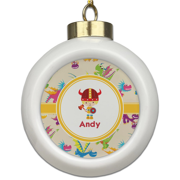 Custom Dragons Ceramic Ball Ornament (Personalized)