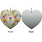 Dragons Ceramic Flat Ornament - Heart Front & Back (APPROVAL)
