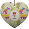 Dragons Ceramic Flat Ornament - Heart (Front)