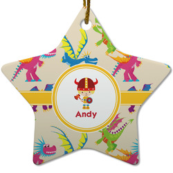 Dragons Star Ceramic Ornament w/ Name or Text