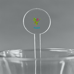 Dragons 5.5" Round Plastic Stir Sticks - Clear (Personalized)
