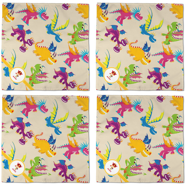 Dragons Cloth Napkins - Personalized Dinner (APPROVAL) Set of 4