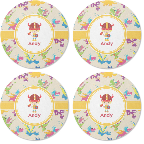 Dragons Coaster Round Rubber Back - Apvl