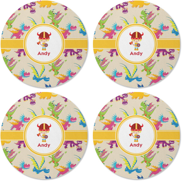Dragons Coaster Round Rubber Back - Apvl