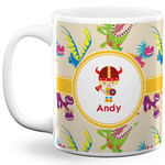 Dragons 11 Oz Coffee Mug - White (Personalized)