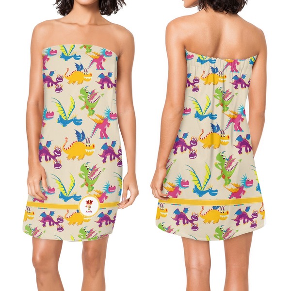 Dragons Custom Bath Wrap - Front & Back View