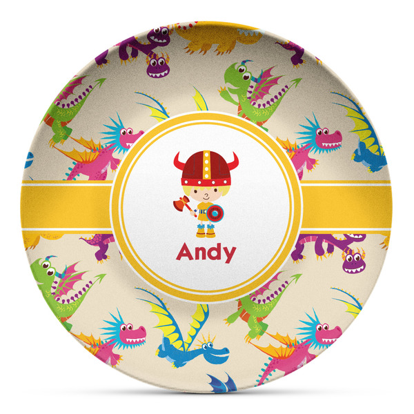 Custom Dragons Microwave Safe Plastic Plate - Composite Polymer (Personalized)