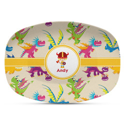 Dragons Plastic Platter - Microwave & Oven Safe Composite Polymer (Personalized)