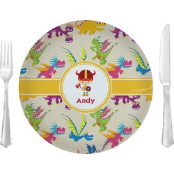 Dragons 10" Glass Lunch / Dinner Plates - Single or Set (Personalized)