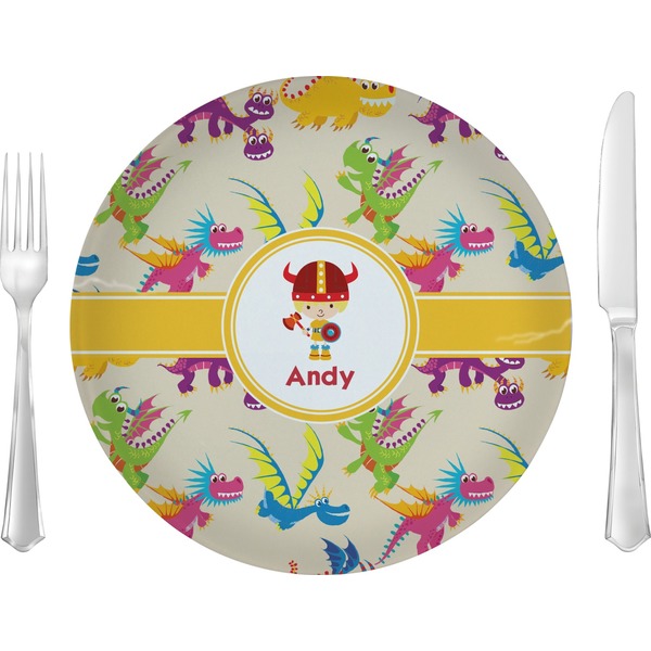 Custom Dragons 10" Glass Lunch / Dinner Plates - Single or Set (Personalized)
