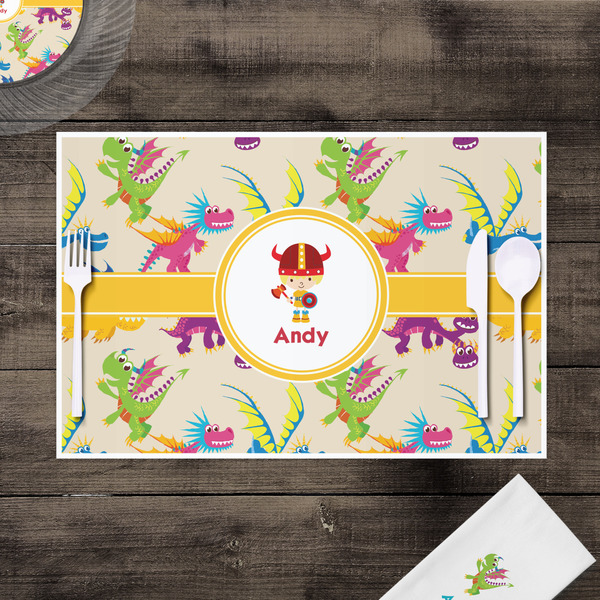 Dragons Disposable Paper Placemat - In Context