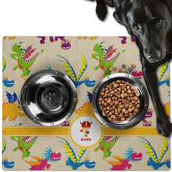 Dragons Dog Food Mat - Large w/ Name or Text